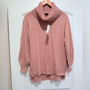 NWT LOFT Dusty Pink Cowl Neck Sweater.  Small